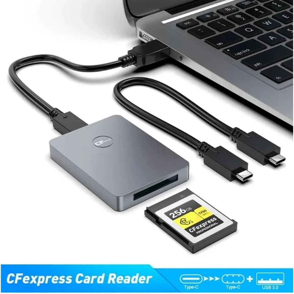 USB Memory Card Reader & Hub 3.0 CFexpress 5 Gbps Type C for Laptop / Phone New